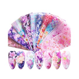 Bow Daisy Love Bowknot Flower Rose Nail Foil Transfer Sticker 10Pcs 20X4Cm Xk139 Nail Wraps Stickers Manicure Supplies for Women Nails Full Long Lasting Easy Apply and Remove