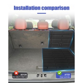 ZQULOYO Cargo Liners Backrest Mat for Lincoln Nautilus Accessories 2024-2025 with Hook&Loop Rear Trunk Mat Rear Seat Back Cover Protector All Weather Anti-Slip Split Dog Liner 3 PCS