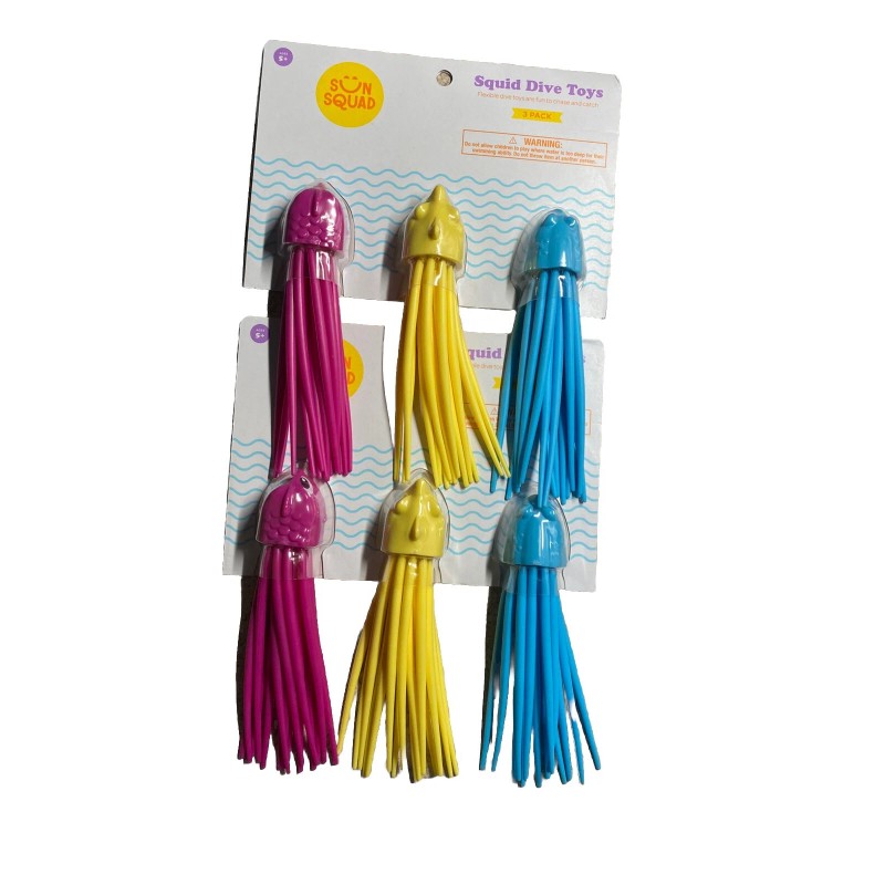 Sun Squad *NEW* 2XSun Squad 3 Pack Squid Dive Toys