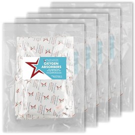 PackFreshUSA: 50 Pack (5 x 10 Packs) - 2000cc Oxygen Absorber Packs - Food Preservation - Long-Term Food Storage Guide
