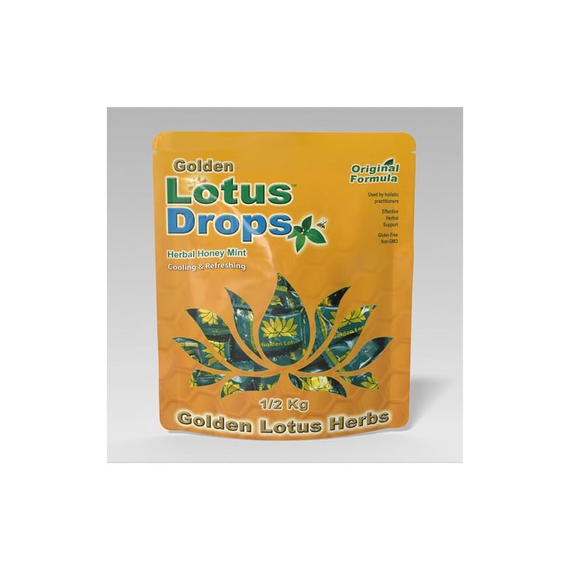 Golden Lotus Drops Original Herbal Formula – Soothing Honey Mint
