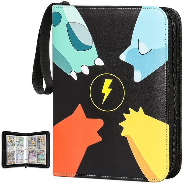Trading Card Binder 4 pocket,Card Sleeves Card Book Favorites Album