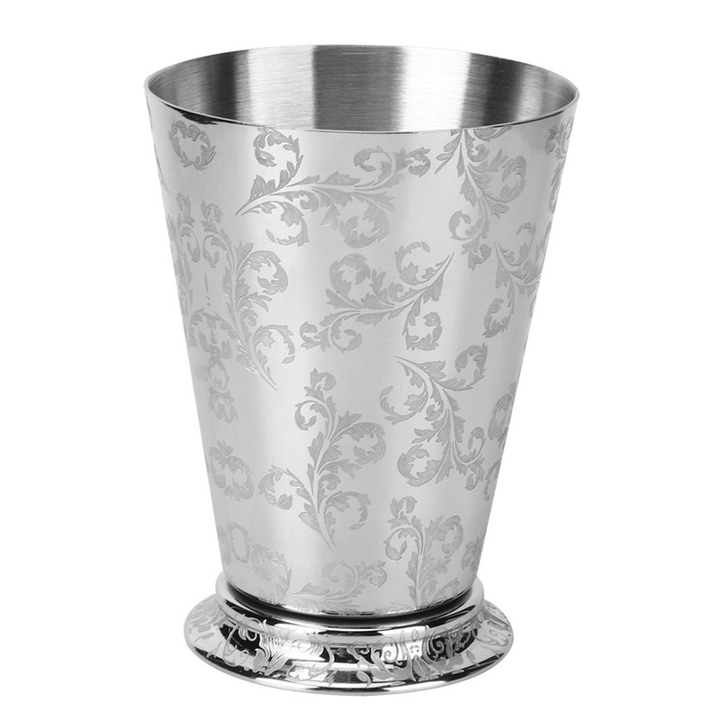 400ml Stylish Tree Leaf Pattern Stainless Steel Cocktail Cup Mug