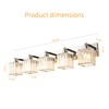 FDPBY Modern Bathroom Vanity Light 5-Lights Modern Chrome Crystal Bathroom