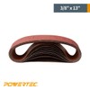 POWERTEC 401304 Universal Sanding Belts 3/8-Inch x 13-Inch | Aluminium