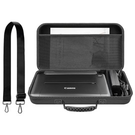 HESPLUS Hard Travel Case for Canon PIXMA TR160/ TR150/ iP110 Wireless Portable Printer and Battery Pack, Printer Organizer with Adjustable Shoulder Strap, Mesh Pocket fit Ink Tank, Adapter (CASE ONLY)
