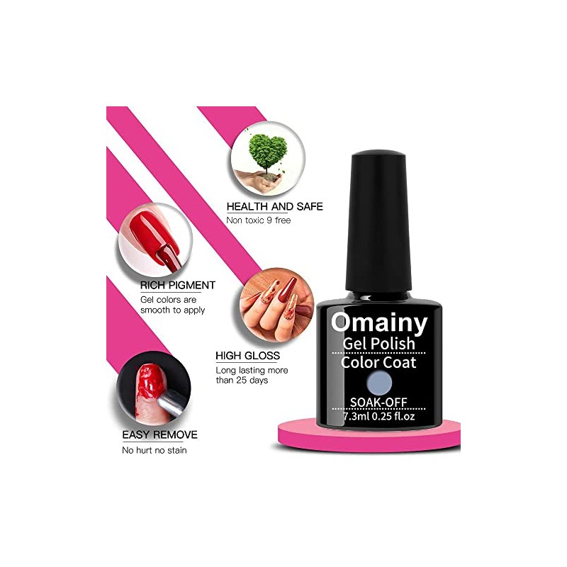 Juego de esmaltes de uñas en gel, marrón, translúcido, transparente