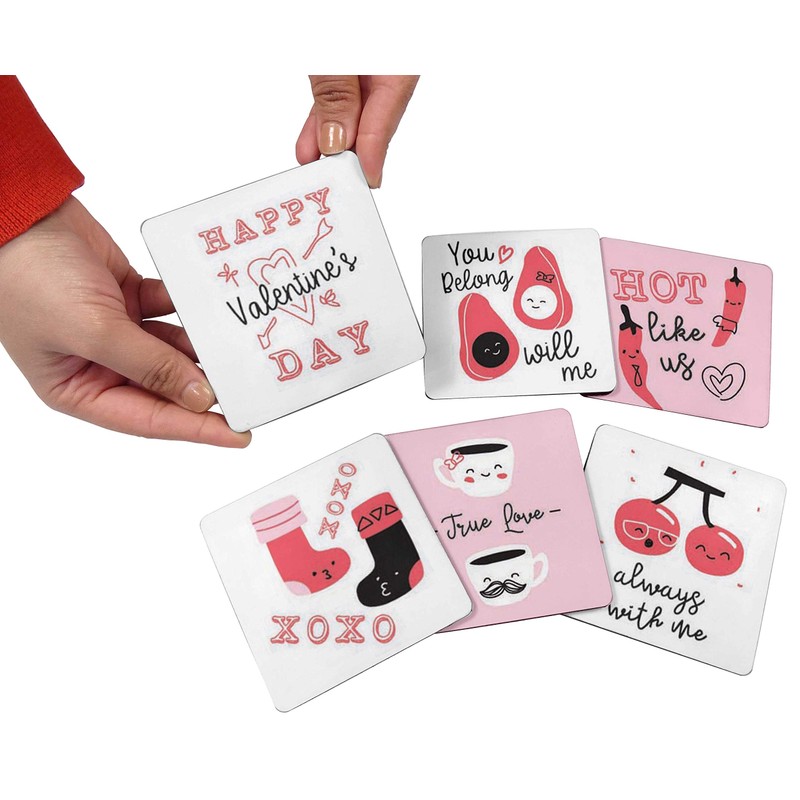 Inkdotpot Set of 6 Drink Coasters Decorative Non,Slip Cork Base