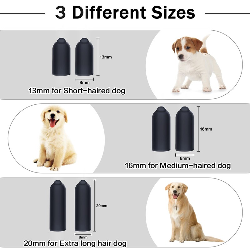 24 Pcs Dog Shock Collar Rubber Tips,Replacement Prongs for Dog