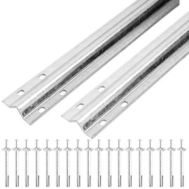 12 Ft V-Track Galvanized Inverted V Track with Hammer Drive in Anchors for Sliding Rolling Chain Rack Driveway Gate, Heavy Duty Sliding Driveway Gate Track (12)