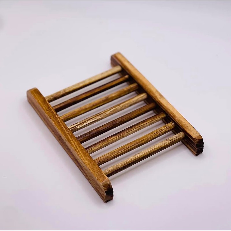 Eco-Friendly Bamboo Soap Dish, Natural Wooden Soap Holder for Bathroom