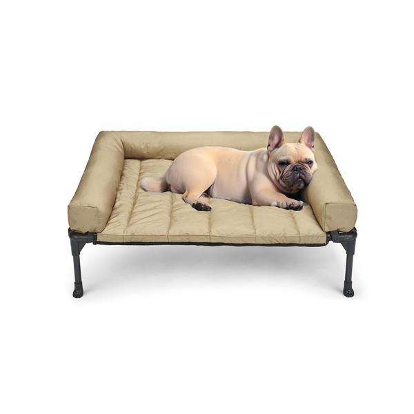 Veehoo Cooling Elevated Dog Bed + Waterproof Removable Pillow-Top Mat,