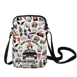 LEVLO Winchester Brothers Crossbody Bag Dean & Sam Fans Gift Run Like Dean Just Saw You Crash The Impala Shoulder Bag, The Impala C Bag