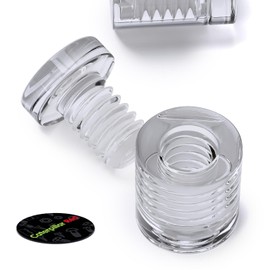 4 x Clear Standoffs, Glass Like, Acrylic, transparent spacers, plastic, wallmount, display signs, Anti-Corrosion, Waterproof, Size 13x13mm, (1/2 x 1/2 in)