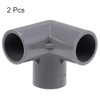 TOP-VIGOR 2Pcs 20mm 3 Way Elbow PVC Pipe Fitting, Tee