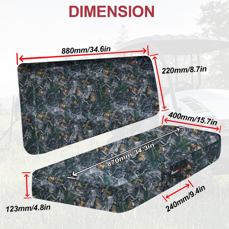 StarknightMT Mule Bench Seat Cover Compatible with Kawasaki Mule 600/610