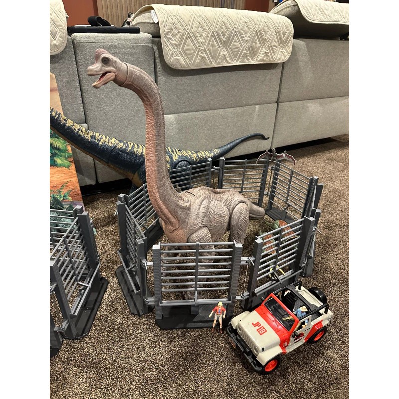 (8x) Custom Dinosaur Fence Panels for Toy Jurassic Park Dinosaurs