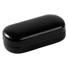 Ron's Optical Hard Black Contact Lens Travel Case with Interior Mirror for Women or Men