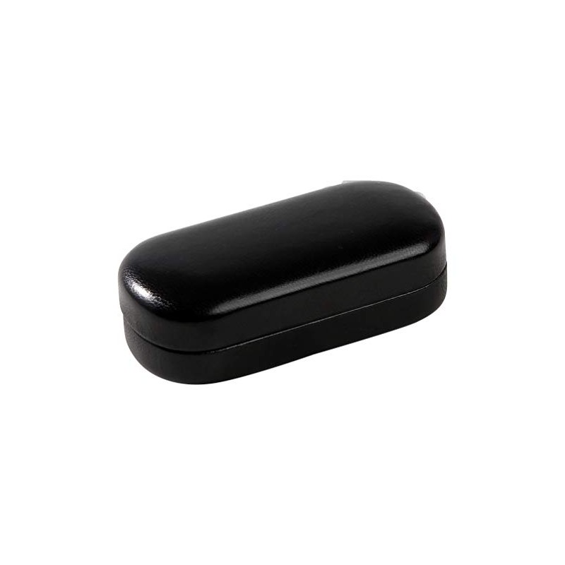 Ron's Optical Hard Black Contact Lens Travel Case with Interior