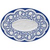 VEPATIM 500 Decorative Lace Oval Mocha Doilies White 22 x