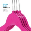 ZOBER Premium Quality Space Saving Velvet Hangers Strong and Durable