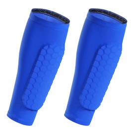 Shin Defender,Football Shin Guards,Breathable Shin Pad Socks,Warm Shin Defenders,Suitable for Football,Basketball,Various Sports,Suitable for Kids,Boys,Teens and Adults(blue)