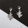 2 Pcs tiny cactus Clip on Charm Cactus charm with