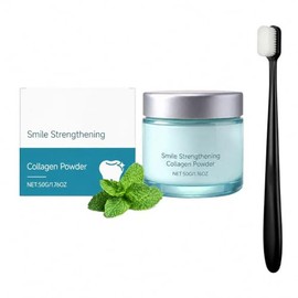 Polvo de Colgeno para Encas, Colgeno en Polvo para Dientes, Refresca el Aliento, Protege Las Encas Y Esmalte (1PCS)                                   