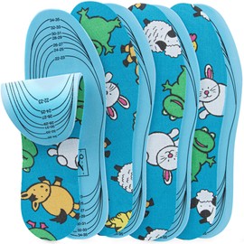SULPO 4 Pairs Kids Latex Insoles - Bottom and Cotton - Soft Insoles for School Shoes, Kids Shoes, Boots - Various Sizes - Can Be Cut To Size