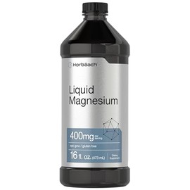Horbaach Liquid Magnesium 16 fl oz | Vital Trace Minerals Complex | with Sulfate, Lithium, and Boron | Vegetarian, Non-GMO & Gluten Free Supplement
