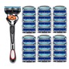 Manual Razor Set, 1 Count Razor Holder with Replaceable Heads,