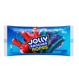 Jolly Rancher Blue Raspberry & Cherry Flavored Gummy Ropes, 283g/9.9 oz