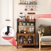 Hencawima Coffee Bar Cabinet, 3 Tier Coffee Station Table on