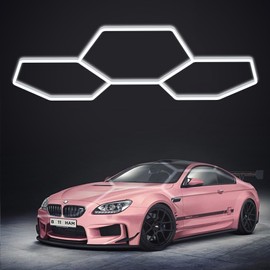 LZHOME Hexagon Garage Lights: 6500K Cool White 3 Grid Hex LED Garage Light, 16 Packs LED Light, Super Bright Honeycomb Ceiling Llight for Car Detailing Workshop Basement Gym Barber