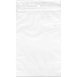Plymor 4" x 6" (Pack of 200), 2 Mil with Hang-Hole Zipper Reclosable Plastic Bags