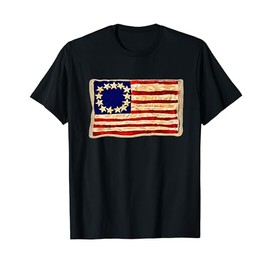 Betsy Ross 13 Five Point Stars American National Flag On A T-Shirt