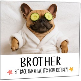 Brother in Law Birthday Card Funny French Bulldog Birthday Cards for Brother in Law