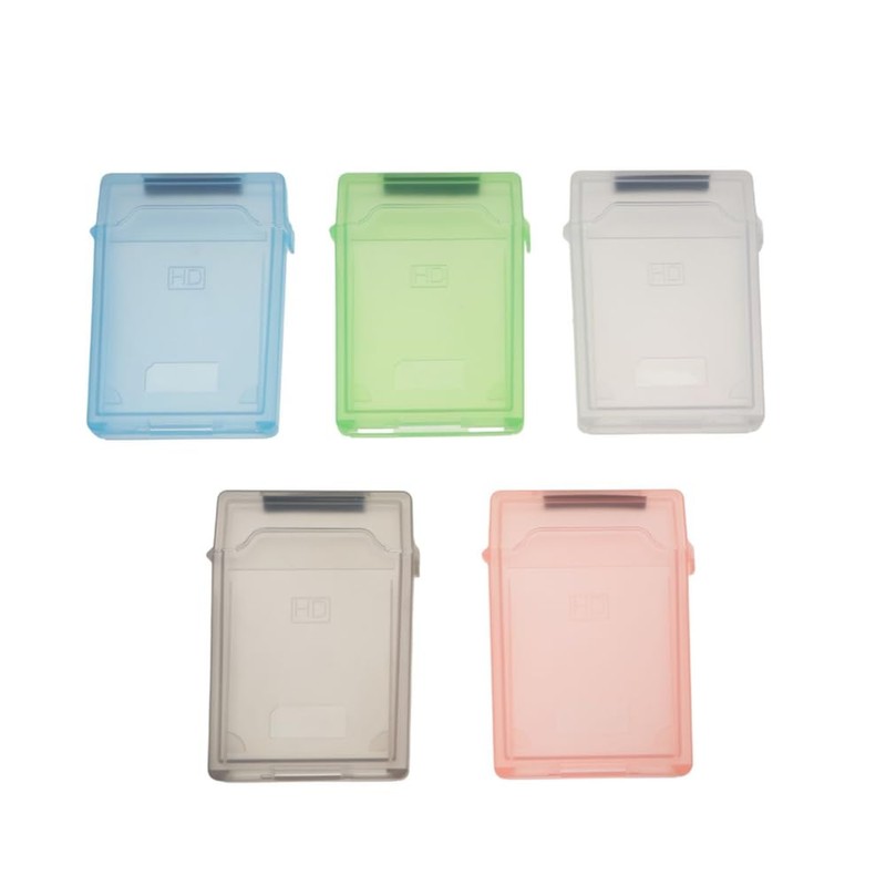 5Pcs 2.5 inch Plastic HDD Case, Hard Disk Drive Transparent