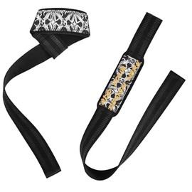 Correas de elevación de margaritas clásico en blanco y negro de 26 pulgadas, antideslizantes personalizadas para levantamiento de pesas, culturismo, levantamiento de potencia, almohadillas para orejas