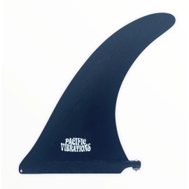 Pacific Vibrations Longboard 9” Pacific Vibrations FIN SURFBOARD 4A template 9.0” Black  Fiberglass