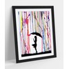 CanvasArtShop BANKSY UMBRELLA GIRL - PREMIUM WALL ART FRAMED PICTURE