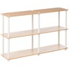 Furinno 99130BE/WH 3-Tier Double Size Storage Display Rack, Beech/White