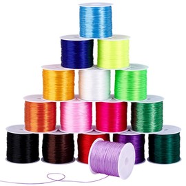PH PandaHall 16 Farben 960m Elastische Schnur 0.8mm Dehnbare Armbandschnur Elastischer Faden Magischer Schmuckdraht Kristallarmbandschnur Zur Schmuckherstellung