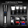 Peascat Rechargeable Flashlight 980,000L High Lumens 2 Pack, Led Tactical