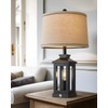 G-SAFAVA 23.75" Retro Farmhouse Black Table Lamp for Living Room