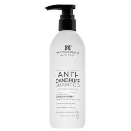 Martha Debayle Shampoo Anti-Caspa. Con Piritionato de Zinc, Miel de Manuka y Aceite de Argán, 450 ml.
