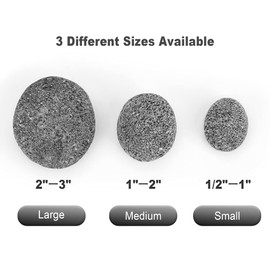 Stanbroil Tumbled Lava Rock Pebbles for Indoor or Outdoor Gas Fire Pits and Fireplaces - 10 pounds (2"-3")