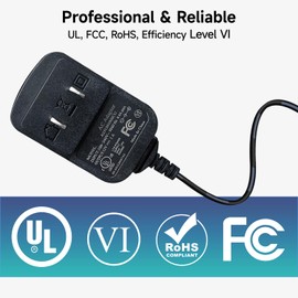 UL Listed 2 Pack 12V 1A Power Supply Adapter, 1000mA 12W 5ft Long AC DC Switching Power Adapter Cord for DC 12V 1000mA 900mA 800mA 700mA 600mA 500mA 400mA 300mA 200mA 100mA Electronics