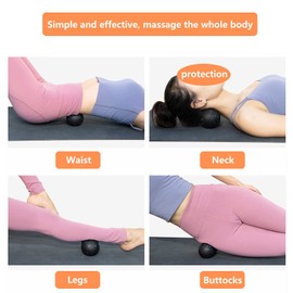 HAOBIN Duo Ball Small Self-Massage Twin Large Can Effectively Perform Fascia Training, Relieve Pain, Deep Massage for Relaxing the Neck and Back Muscles, Pack of 1