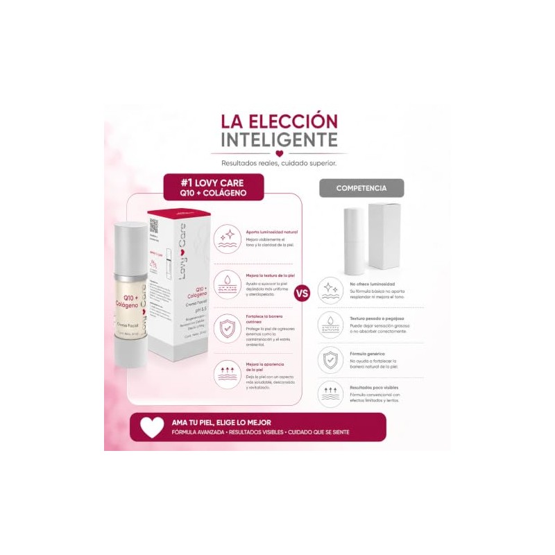Lovy Care Crema Facial Q10Colgeno Efecto Lifting 30 ml pH